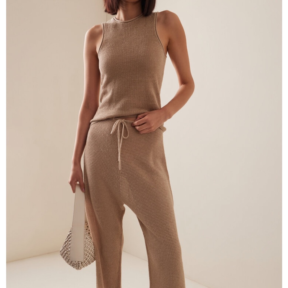 Onia Linen Knit Tank Top in Beige size S - NWT